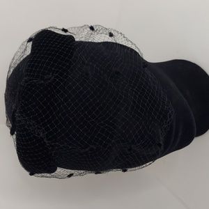 Elegant Black Veil Hat